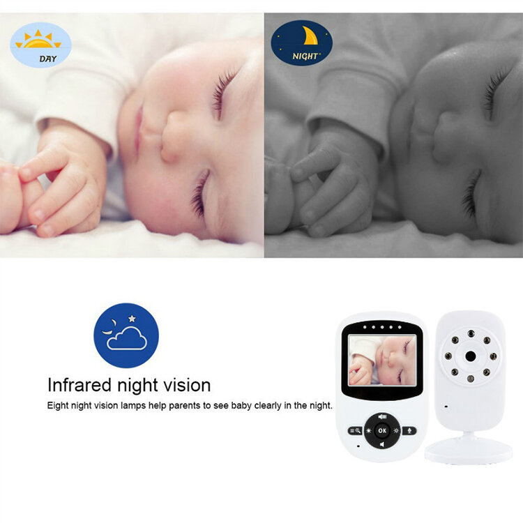 MY-C047C فيديو لاسلكي مراقبة الطفل 2.4GHz الصوت للرؤية الليلية مراقبة درجة الحرارة كاميرا الطفل