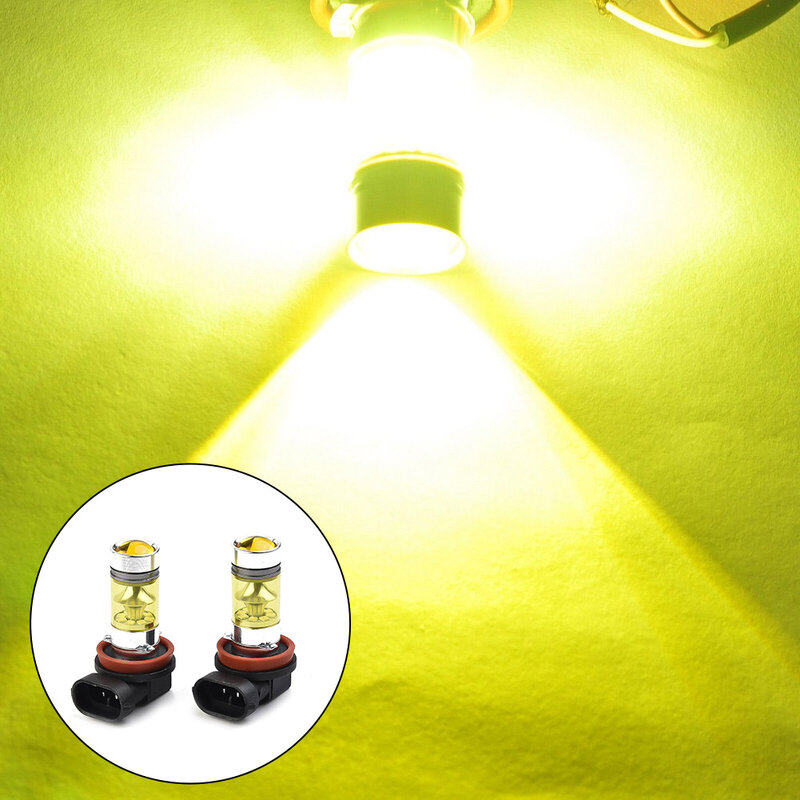 مصابيح الضباب LED للقيادة ، لمبات دائمة ، ضوء الضباب ، قطع الغيار ، الأصفر الساخن ، 1500LM ، 4300K ، 2 قطعة ، 2 قطعة