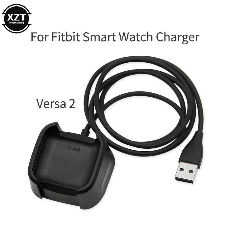 استبدال USB شاحن ل Fitbit فيرسا لايت ساعة ذكية شاحن ل Fitbit فيرسا 2 سوار USB شحن كابل حوض محول