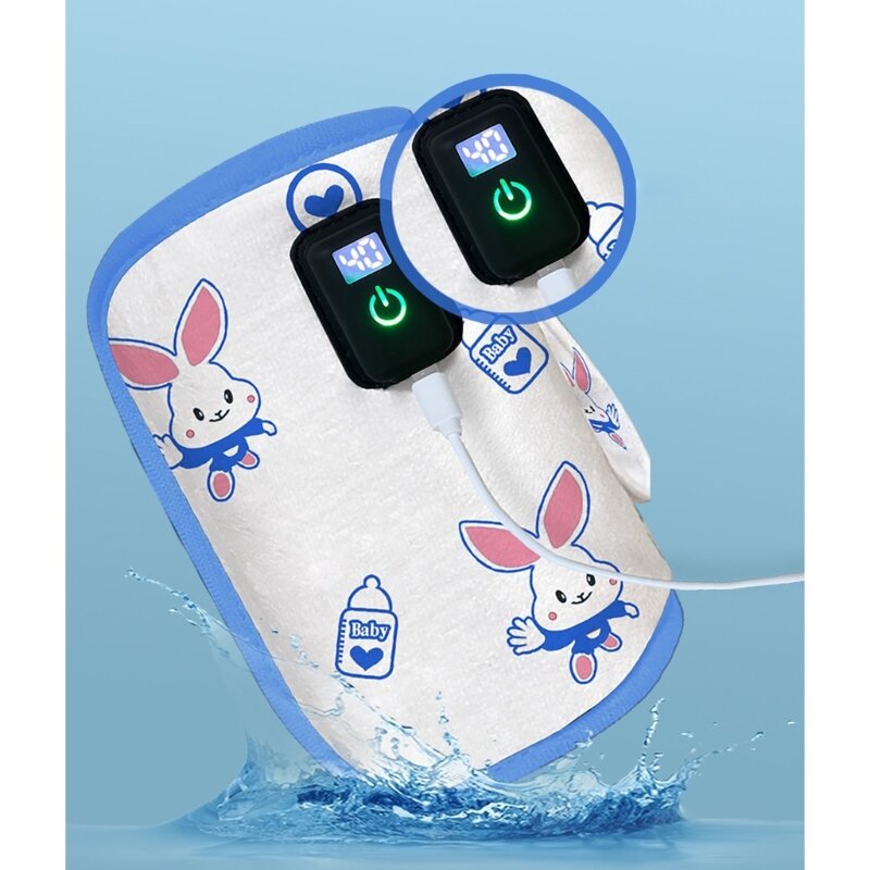 USB جهاز حفظ حرارة الحليب أكياس السفر المياه الحرارة حارس شاشة ديجيتال زجاجة الطفل سخان QX2D