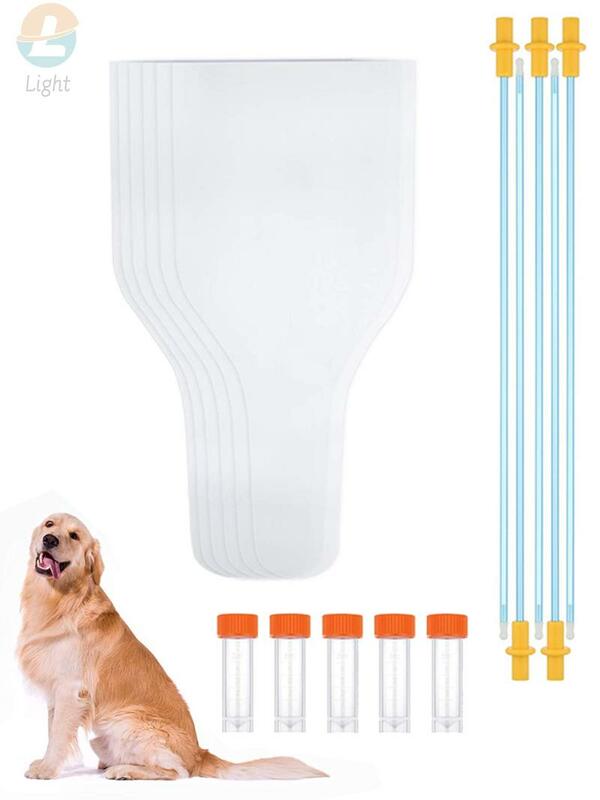 15 قطعة التلقيح الاصطناعي الكلب تربية عدة المتاح الكلاب التلقيح الاصطناعي المخاريط الكلب المني جمع حقيبة