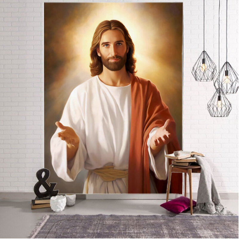 خلفية صورة مسيحية ساحرة ، نسيج مزخرف ، ابن الله ، زخرفة خلفية الإيمان