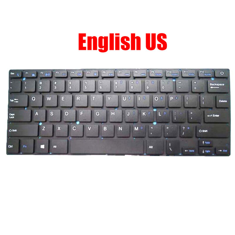 لوحة مفاتيح لأجهزة الكمبيوتر المحمول مسبقا NV7546 الإنجليزية الولايات المتحدة الأسود بدون إطار جديد