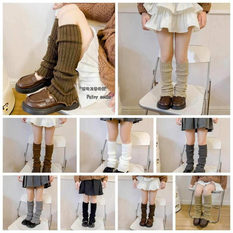 JK مدفأة الساق للأطفال ، على الطريقة اليابانية ، هاراجاكو غطاء الساق محبوك ، جوارب طويلة لوليتا ، جوارب للفتيات