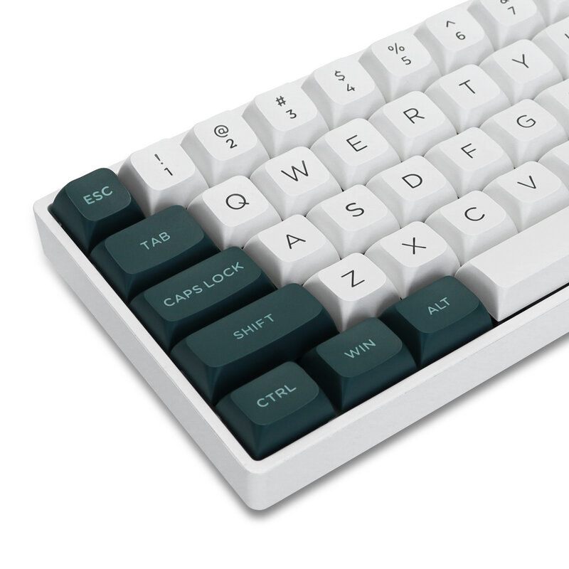مجموعة أغطية مفاتيح PBT مزدوجة الشوت للألعاب الميكانيكية اللاسلكية ، مفتاح ، أخضر ، أبيض ، غطاء مفاتيح ISA ، غطاء مفتاح بإضاءة خلفية ، الكرز MX