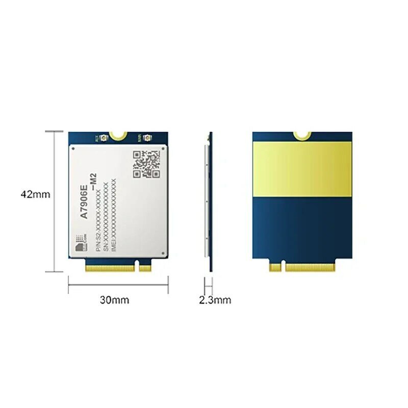 سيمكوم متعددة الموجات LTE-FDD LTE-TDD هسبا + M.2 وحدة ، 300Mbps ، متوافق مع SIM7500 ، SIM7600 ، SIM7906 ، LTE-M2 ، Cat6 ، A7906E-M2