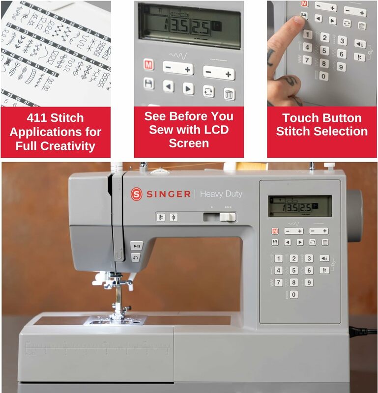 ماكينة خياطة إلكترونية للخدمة الشاقة HD6700C ، تطبيقات غرزة ، سهلة الخياطة