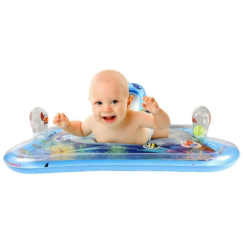 نفخ حصيرة المياه البلاستيكية للأطفال الرضع ، تلعب حصيرة مع مرآة ، حشرجة الموت ، الجرس ، الوليد ، 0 ، 3 ، 6 ، 9 أشهر ، جديد