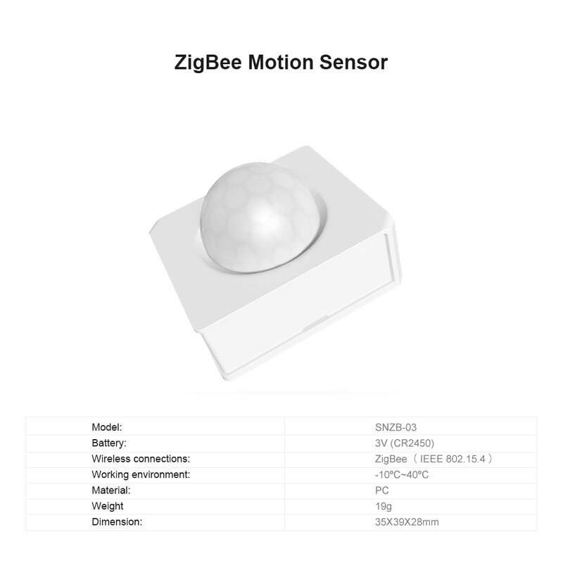 جهاز سونوف SNZB 03 مستشعر حركة زيجبي كاشف حركة بشري بالأشعة تحت الحمراء EWeLink مستشعر حركة ذكي يعمل مع ZBBridge Alexa Google Home