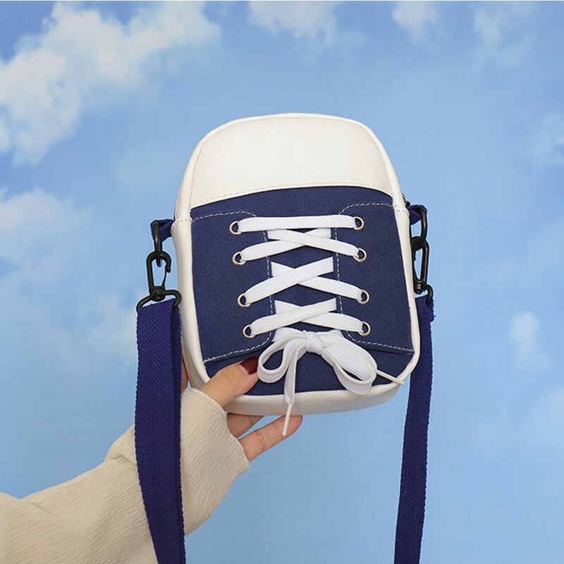 حقيبة يد قماشية على الطراز الكوري للنساء ، حقيبة كروس بودي إبداعية ، محفظة صغيرة على شكل حذاء ، موضة