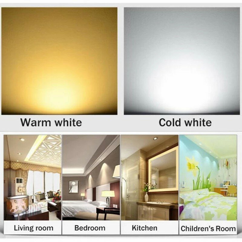 لمبة شمعة ليد لديكور المنزل ، إضاءة داخلية ، ثريا ، دافئة ، باردة ، بيضاء ، ZK30 ، E12 ، E14 ، E27 ، 6
