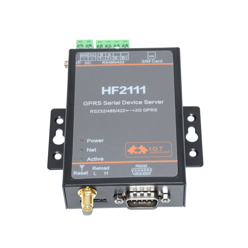 محول خادم RS232 RS485 RS422 إلى 2G GPRS GSM ، المنفذ التسلسلي ، دعم Modbus ، HF2111