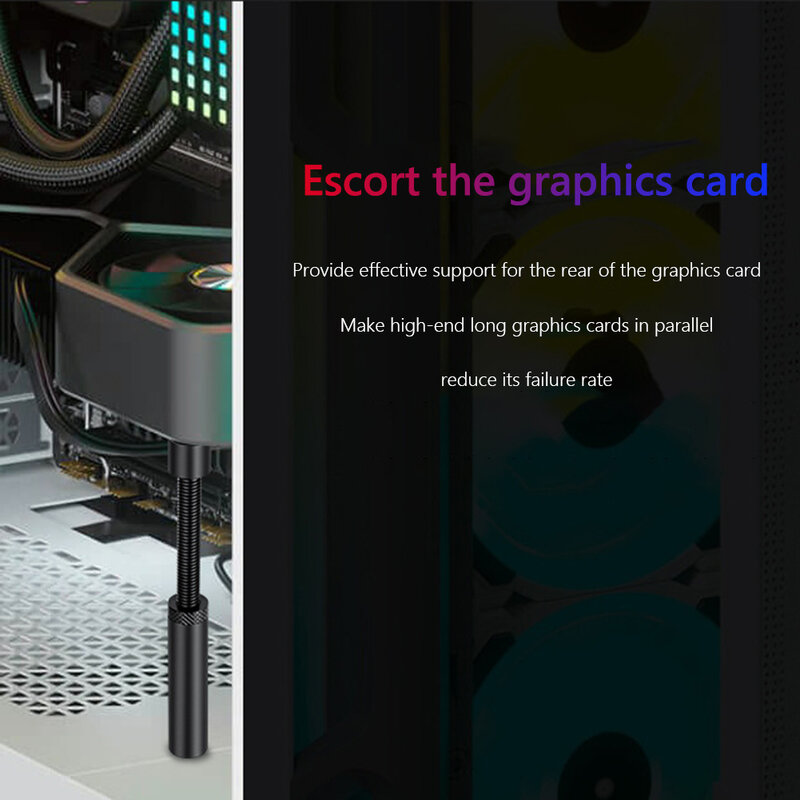 بطاقة جرافيكس GPU دعامة حامل قابل للتعديل تلسكوبي الروتاري برغي سبائك الألومنيوم بطاقة فيديو Sag قوس جاك حاسوب شخصي مكتبي