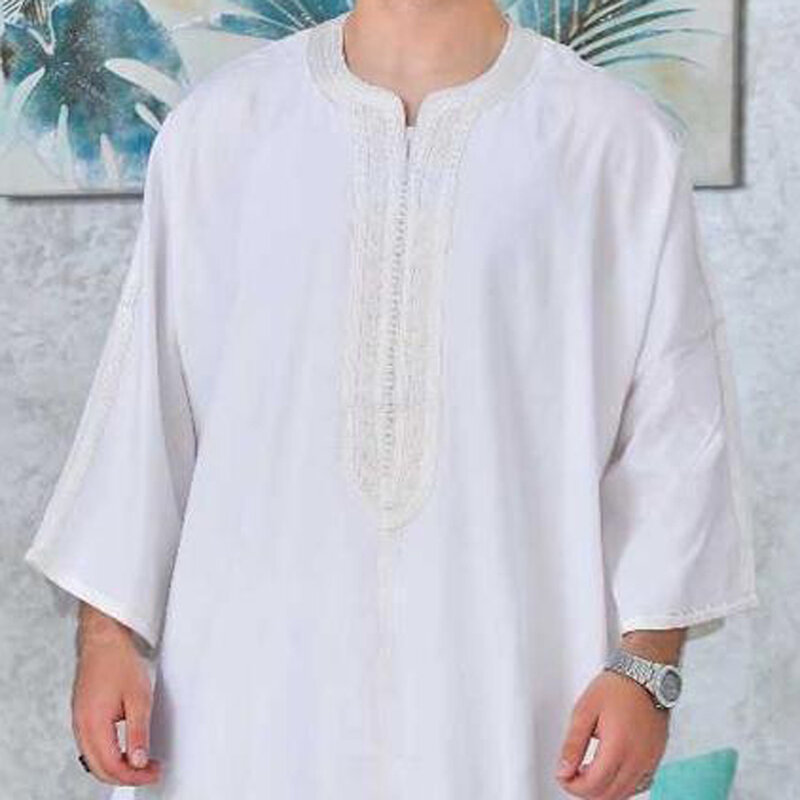 ملابس إسلامية رجالية ملابس عربية مطرزة جوبا ثبس قميس أوم قفطان قفطان صلاة العيد عبايات باكستاني