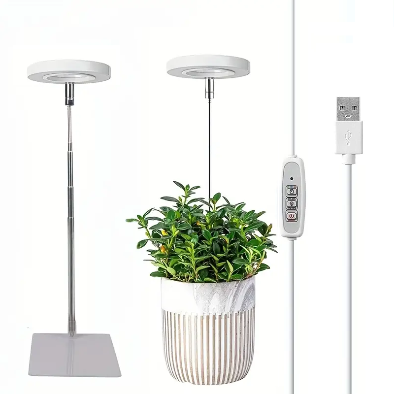 LED حلقة تنمو ضوء للنباتات في الأماكن المغلقة ، الطيف الكامل ، مصباح متزايد مع السيارات على وإيقاف الموقت ، ارتفاع قابل للتعديل ، أضواء النمو عكس الضوء للنباتات