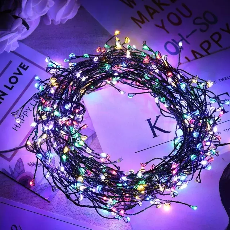 LED الجنية ضوء سلسلة للديكور نافذة ، عيد الميلاد الألعاب النارية ، في الهواء الطلق ، الزفاف ، الطرف ، 200 ، 400