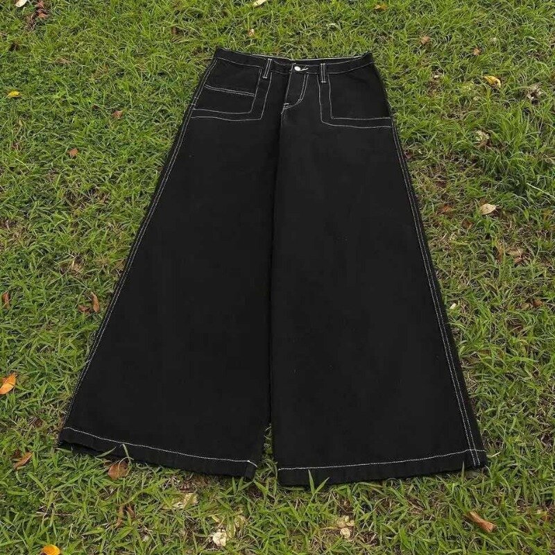 ديبتاون-بنطلون جينز هاراجوكو كبير الحجم ، ملابس الشارع الهيب هوب ، بنطلون جينز فضفاض ، بنطلون قوطي ، الموضة اليابانية ، الربيع