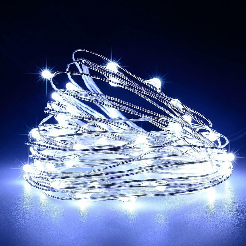 Led في الهواء الطلق 100 المصابيح سلسلة أضواء الجنية عطلة عيد الميلاد حفلة جارلاند أضواء مقاومة للماء 8 وضع 10 متر