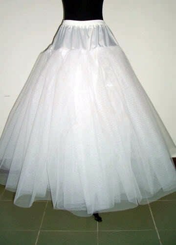 رائجة البيع أرخص ألف خط الزفاف الأبيض تنورات حجم الحرة الزفاف زلة تنورة كرينولين الأبيض لفساتين الزفاف