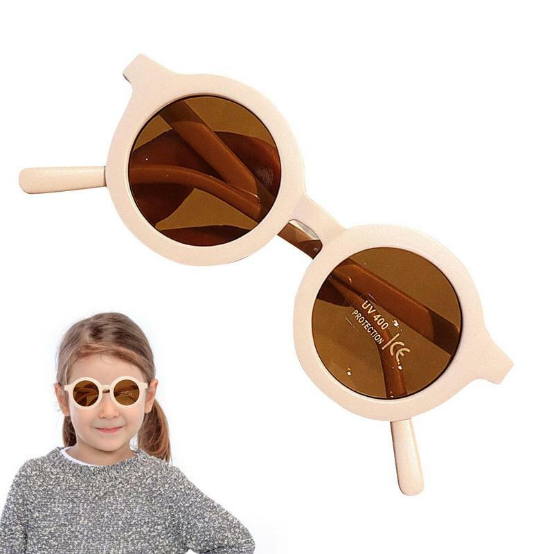 نظارات شمسية للأطفال مضادة للأشعة فوق البنفسجية للبنات نظارات شمسية سميكة جذابة منصات أنف متكاملة تصميم قوس مبسط للأطفال