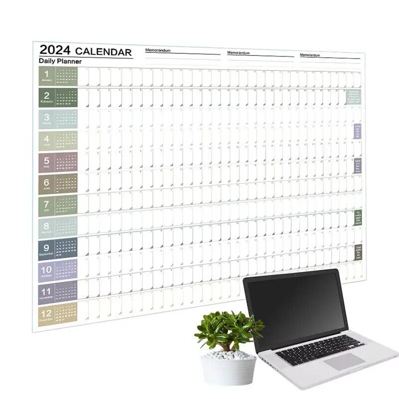 سميكة ورقة جدار التقويم ، التقويمات الشهرية ، 29x20 بوصة ، 12 شهر ، ديسمبر إلى ديسمبر 2024, 2024