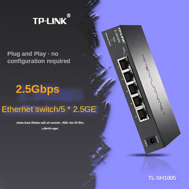 Tp-link التبديل 2500mbps 2.5g التبديل 2.5gbps التبديل 2.5gb التبديل 2.5 جيجابت جميع 5*2.5gb RJ45 إيثرنت TL-SH1005 التوصيل والتشغيل