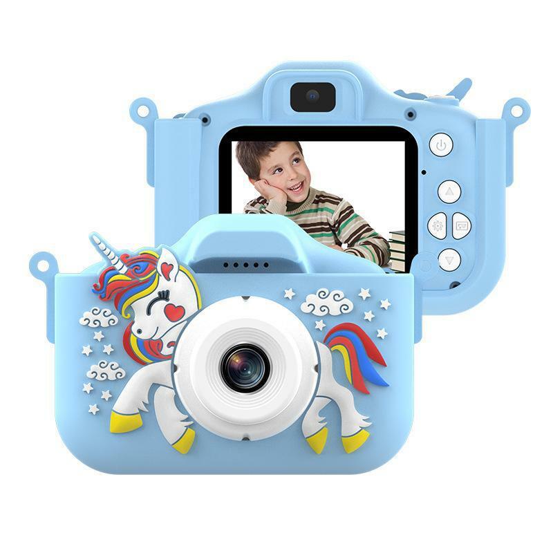 كاميرا الكرتون الحيوان الرقمية للأطفال ، لعبة حيوان صغير ، والتقاط الصور ومقاطع الفيديو ، ولعب الألعاب ، وكاميرا مزدوجة ، 48MP ، ثلاثية الأبعاد