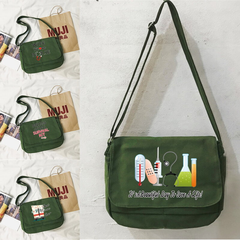 Messenger Bag Currency Multi-function Messenger Bag Japanese  College Student Fashion Portable One-shoulder Nurse Pattern Bags