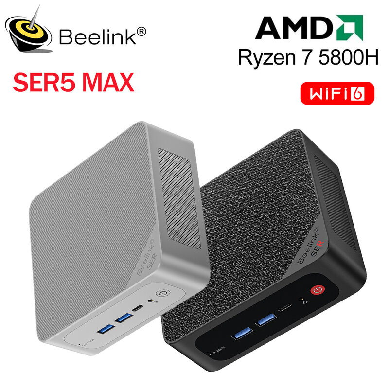 بيلينك-ريزن 7 كمبيوتر صغير ، 16 جيجا رام ، 500 جيجا SSD ، 5500U ، WiFi6 ، 4K HD كمبيوتر مكتبي ، SER5 Pro 5700U ، SER5 Max Pro 5700U ، 2023