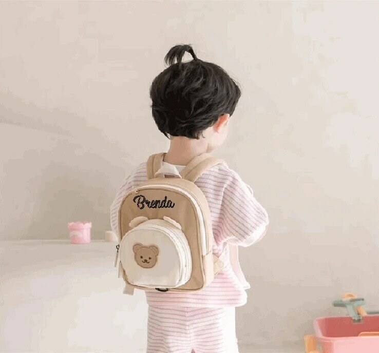 حقيبة ظهر صغيرة مطرزة شخصية ، حقيبة مدرسية مضادة للفقد ، خفيفة الوزن ، لطيفة ، روضة أطفال ، ولد ، طفل ، طفل صغير