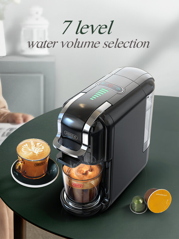 هيبيبر-ماكينة صنع القهوة متعددة الكبسولة ، ساخنة وباردة ، DG كابتشينو ، Nes كبسولة صغيرة ، ESE Pod ، كافتيريا قهوة أرضية ، 19Bar ، 5 في 1 H2B