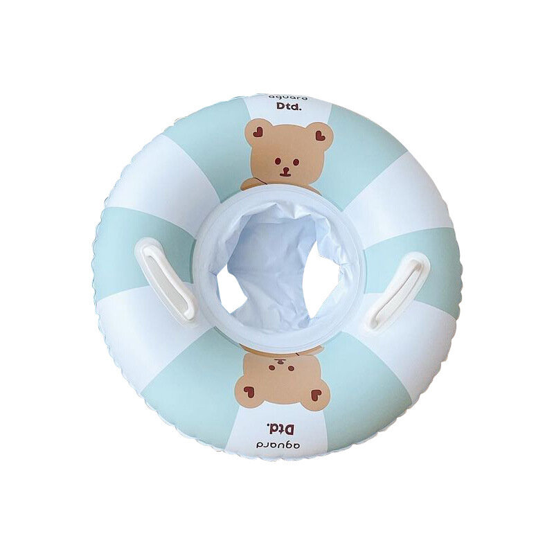 Ins Baby Inflatable Swimming Ring Swim Seat with Handle Inflatable Safety Swimming Circle Float Seat Pool Water Toy