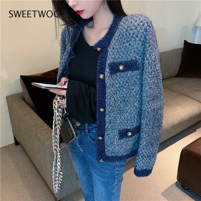 Gentle Fresh Loose All-Match Knitted Stylish Cardigans New Elegant Fashion High Quality Soft Chic Sweet Women Sweaters Tide Chic