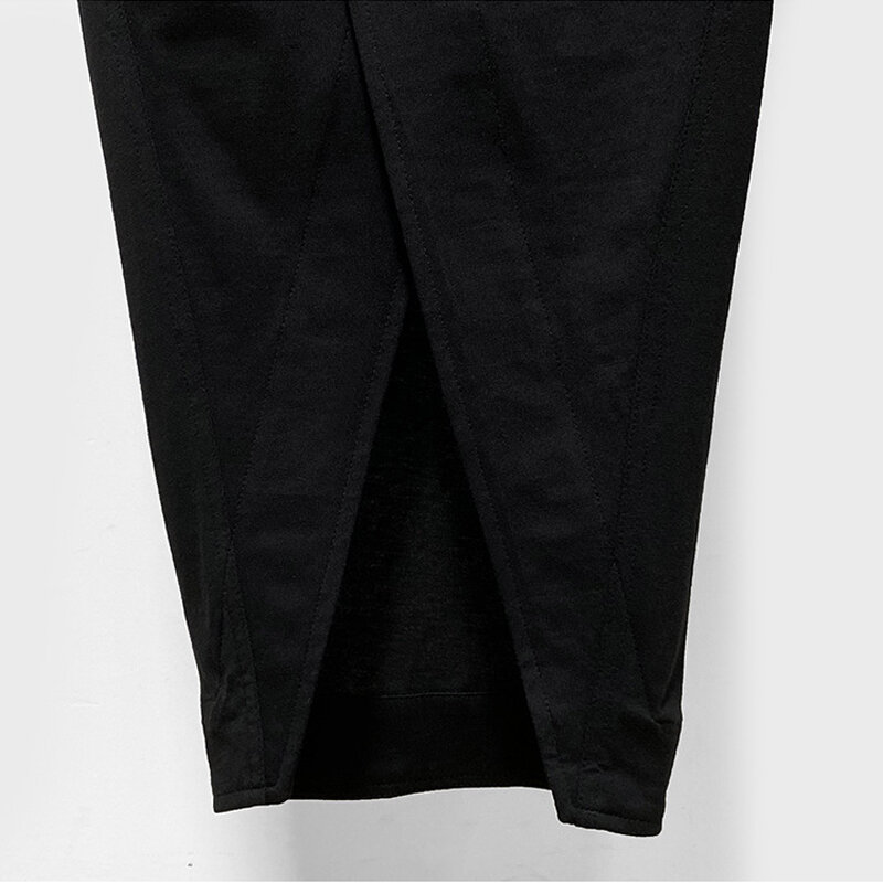 تنورة نسائية بطول الكاحل على شكل حرف واحد ، قطن ، دانتيل ، أسود ، أحادي اللون ، ملابس نسائية ، موضة