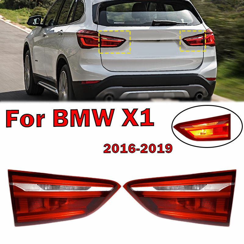 ل BMW X1 2016-2019 اكسسوارات السيارات LED الخلفية الذيل ضوء الفرامل تحذير مصباح السيارات جزء الضوء الخلفي الجمعية 63217350697 63217350698