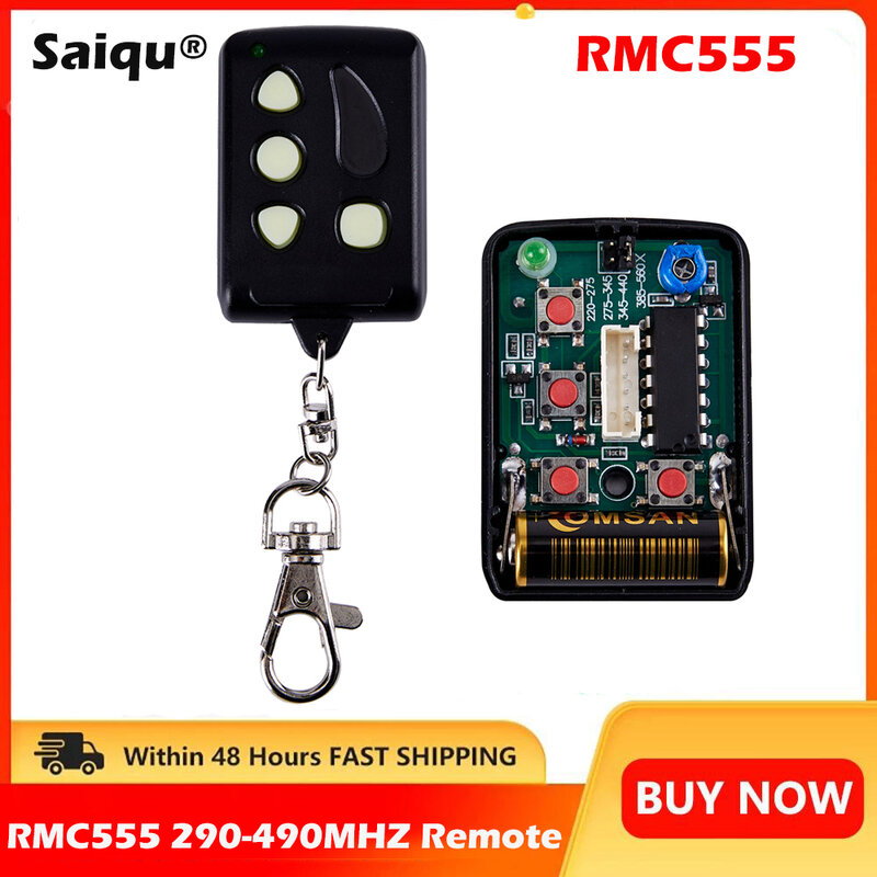 جهاز التحكم في الجراج جهاز التحكم عن بعد بالبوابة العالمي RMC555 رمز ثابت عالمي 250-450 ميجاهرتز تردد قابل للتعديل