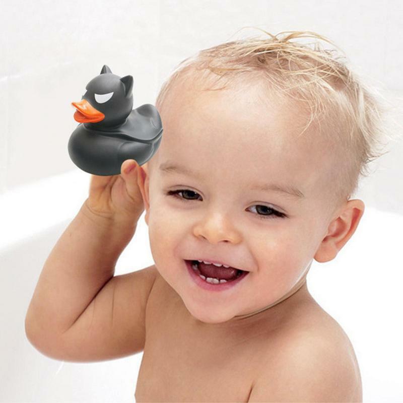 البط المطاطي المضحك للأطفال ، ألعاب حمام صغيرة ، حوض استحمام هالويون أسود ، ألعاب حمام لأعياد الميلاد لوازم الاستحمام