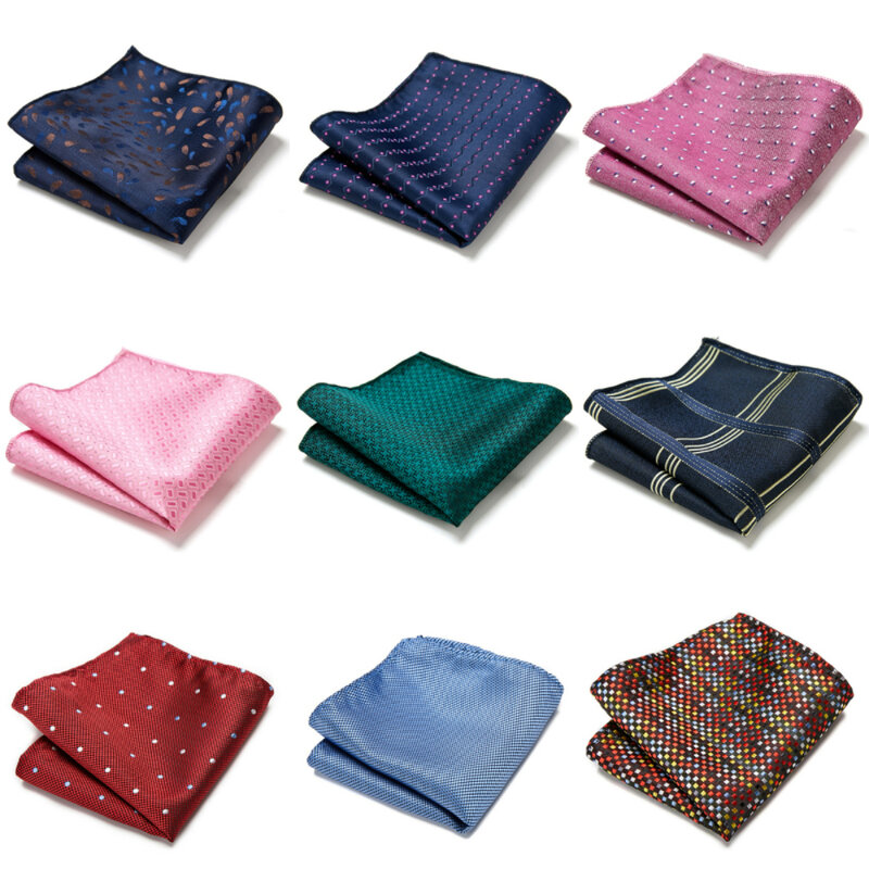 دروبشيبينغ 126 العديد من الألوان 100% منديل الحرير جيب مربع الذكور العاج البولكا نقطة دعوى الاكسسوارات تناسب مكان العمل