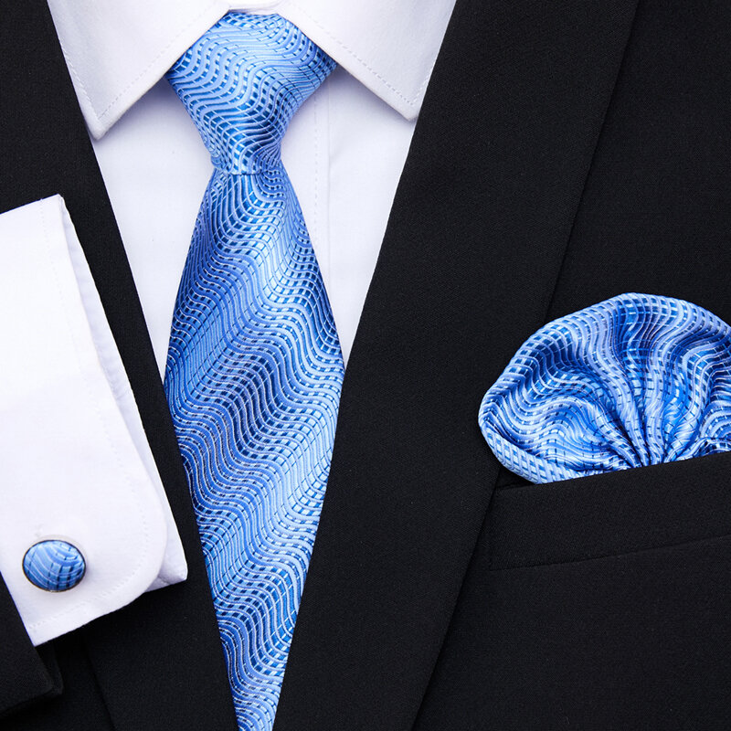 نوعية كبيرة دروبشيبينغ هدية عيد ميلاد التعادل منديل مجموعة أزرار الأكمام Gravatas ربطة العنق hombre الكاكي هندسية مكتب الملابس الرسمية
