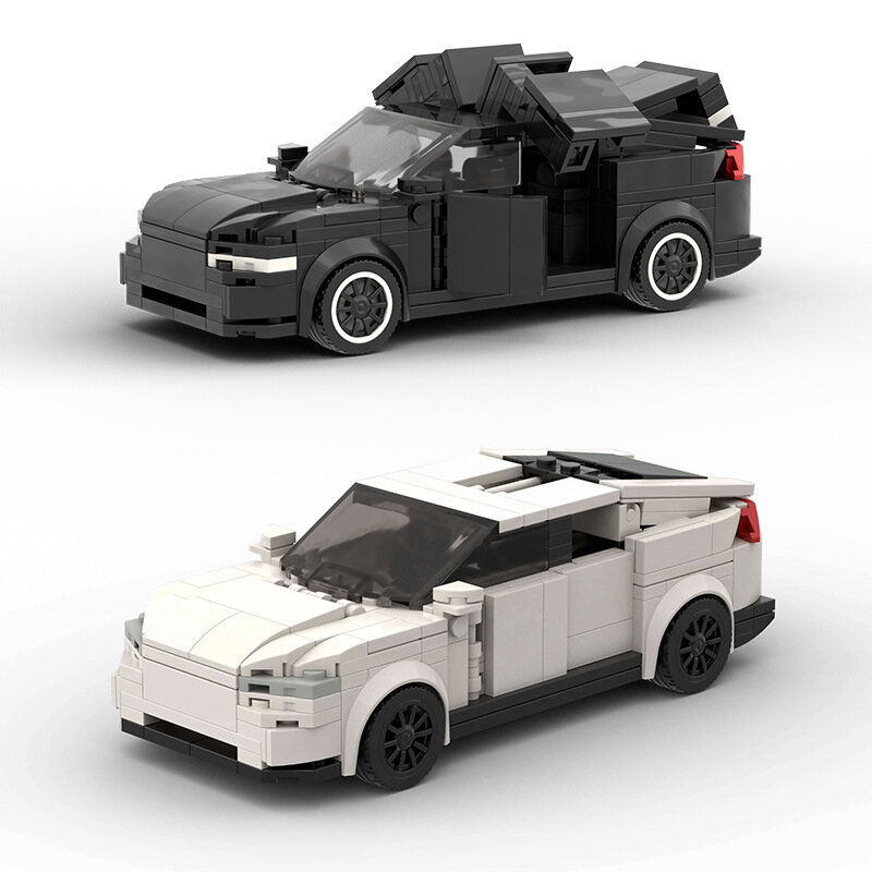 MOC التقنية Teslaed نموذج X 3 S cyberتراك جديد الطاقة سيارة اللبنات مدينة مركبة كهربية الطوب لعب هدايا للأطفال صبي