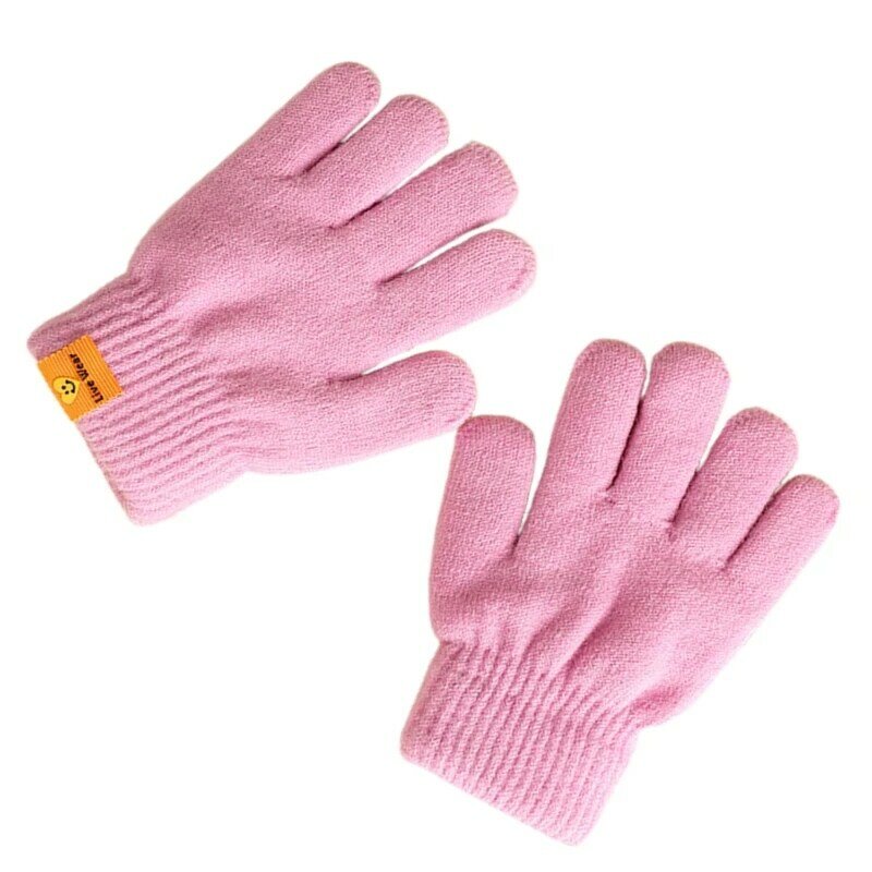قفازات أطفال جديدة مزدوجة الطبقات لتدفئة اليد في الخريف/الشتاء ملابس يدوية للأطفال الرضع