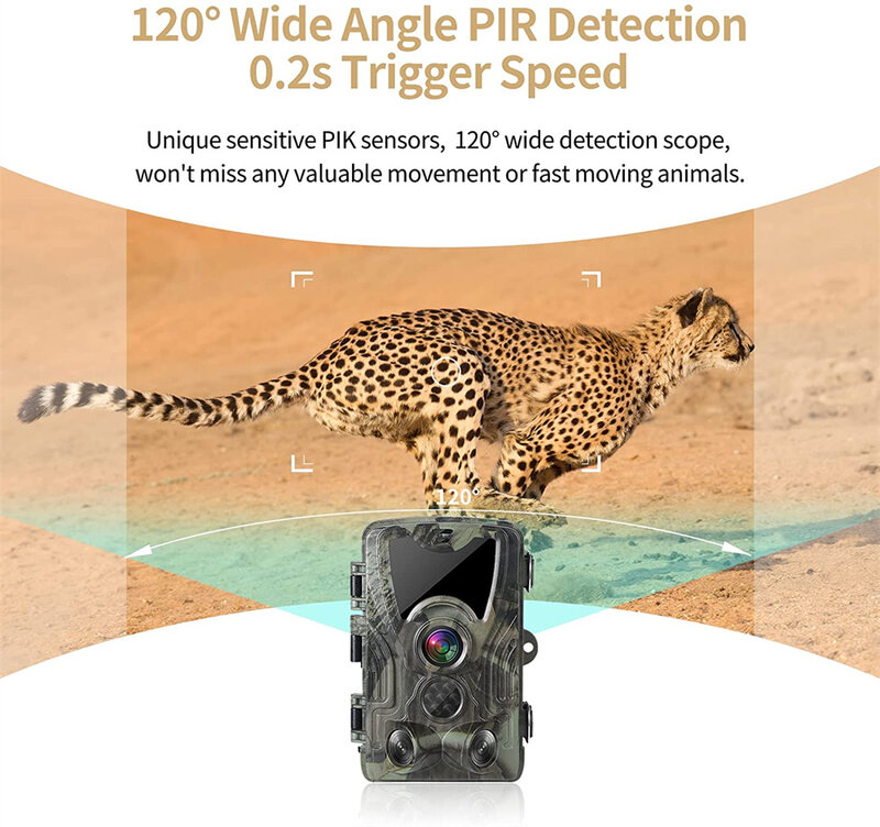 في الهواء الطلق واي فاي التطبيق كاميرا تعقب 4K 30MP لعبة للرؤية الليلية الحركة المنشط مقاوم للماء مراقبة الحياة البرية 0.2s سرعة الزناد