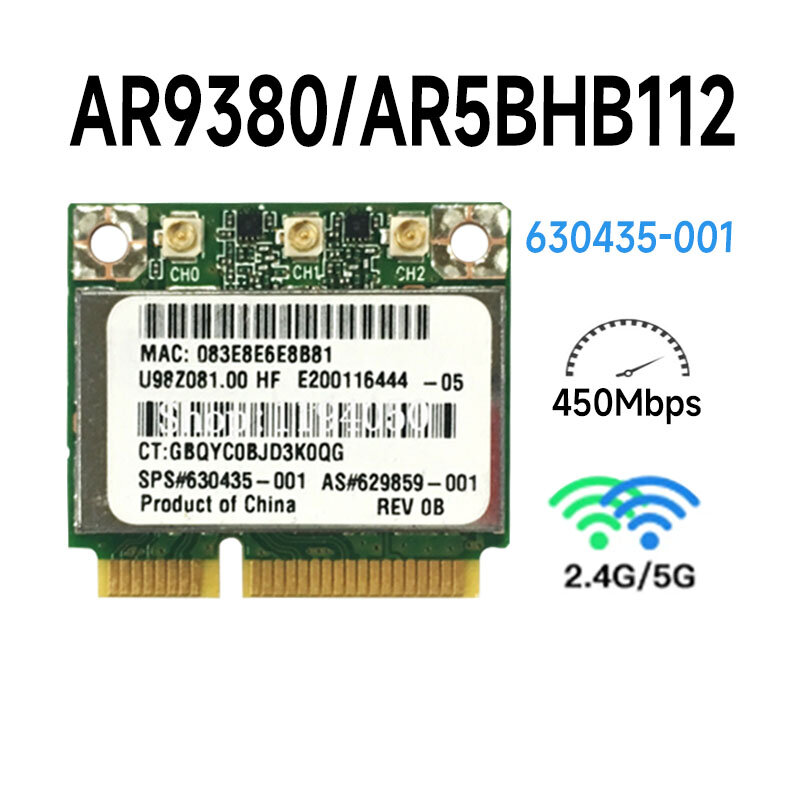 بطاقة الشبكة المحلية اللاسلكية ، AR9380 ، AR5BHB112 ، WLAN ، G ، 5G ، SPS-001