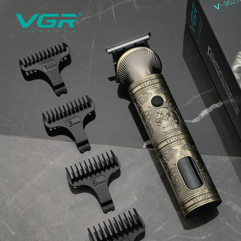 ماكينة حلاقة شعر VGR 6 في 1 ماكينة حلاقة للأنف ماكينة حلاقة للجسم معدنية احترافية قابلة لإعادة الشحن