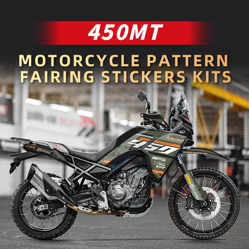 مجموعات ملصقات طباعة نقش لحماية وتزيين الدراجات النارية ، تستخدم لـ CFMOTO 450MT ، أنماط مختلفة