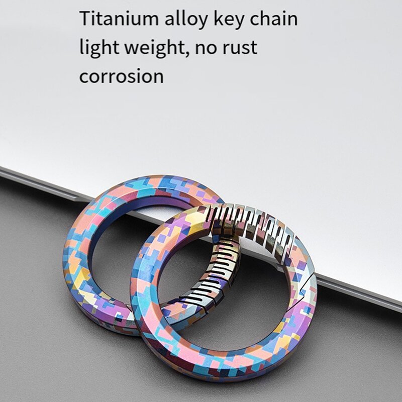 سلسلة مفاتيح جلدية للسيارة من سبائك التيتانيوم ، مناسبة لقلادة مفاتيح من نوع واحد