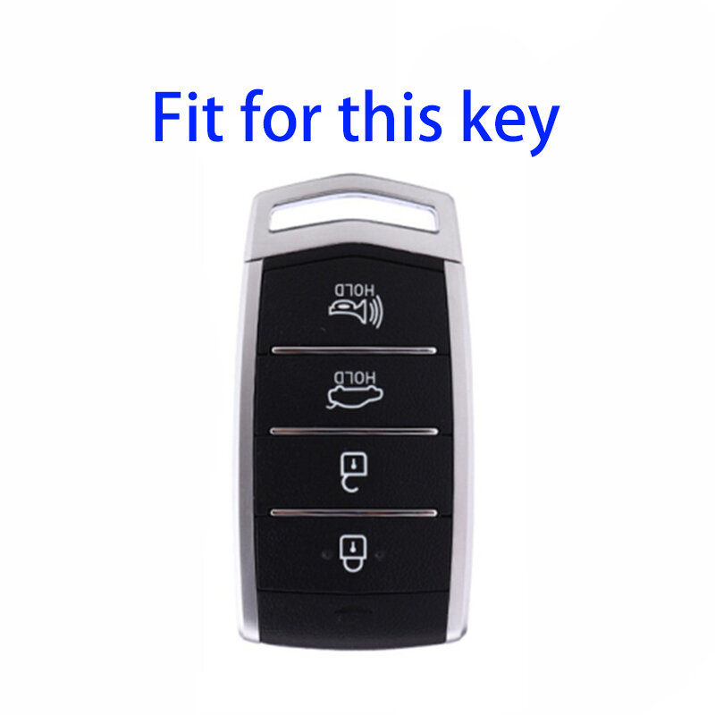 الأزياء Tpu حالة مفتاح السيارة فوب غطاء قذيفة R. الجلود المفاتيح ل هيونداي جينيسيس G70 G80 EQ900 G90 الذكية مفتاح بعيد حقيبة 4 Bottons