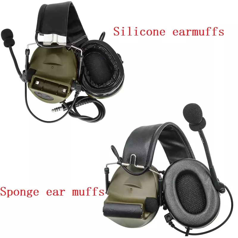 سماعات أذن بجل بديل لسماعات الرأس التكتيكية من نوع كومتاك ، جهاز اتصال لاسلكي ، سماعة رأس للتصوير والصيد ، سلسلة كوم