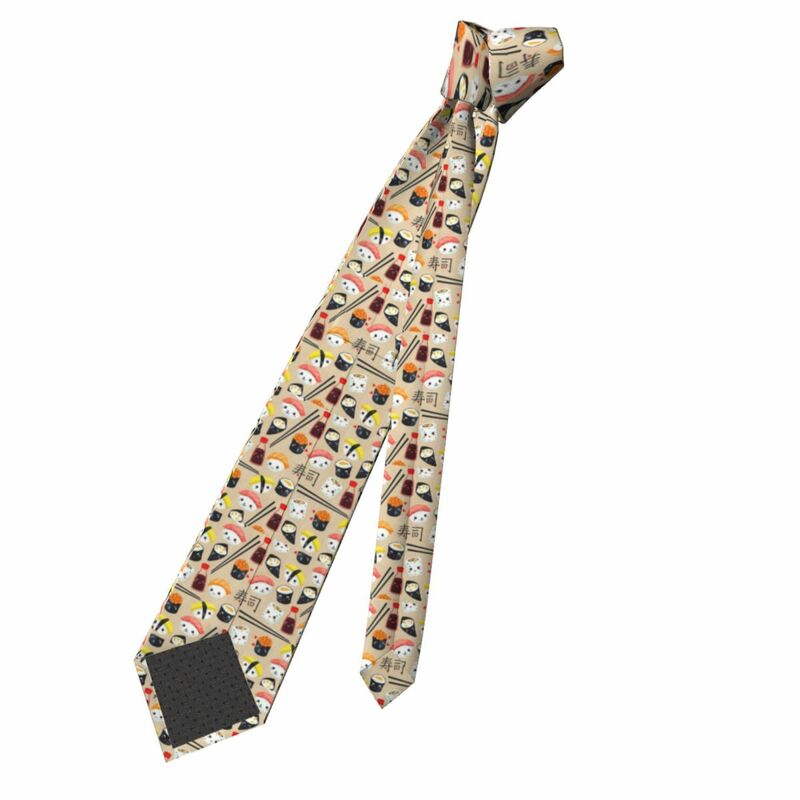 ربطات عنق رسمية للرجال ، ربطة عنق سوشي كاواي ، حرير مخصص ، حفلة طعام يابانية