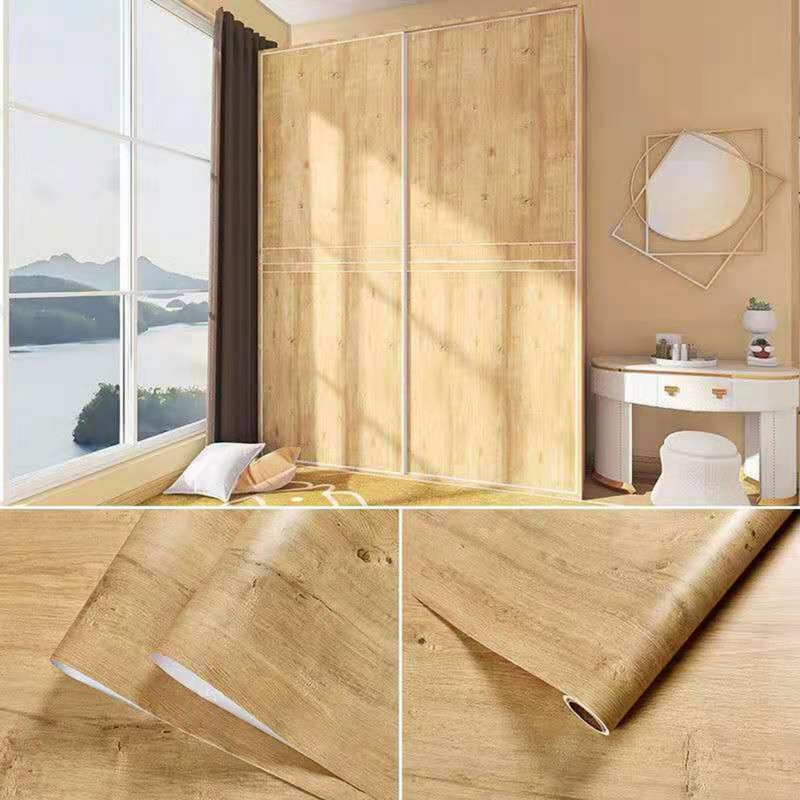 ذاتية اللصق ورق الحائط مقاوم للماء الفينيل ورق اتصال الخشب ورق حائط لغرف النوم خزانة ملصق الأثاث تحسين المنزل
